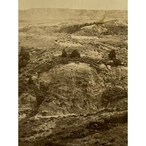 Vintage 1930 Ephemera RPPC Postcard Souvenir Badlands North Dakota Aerial View
